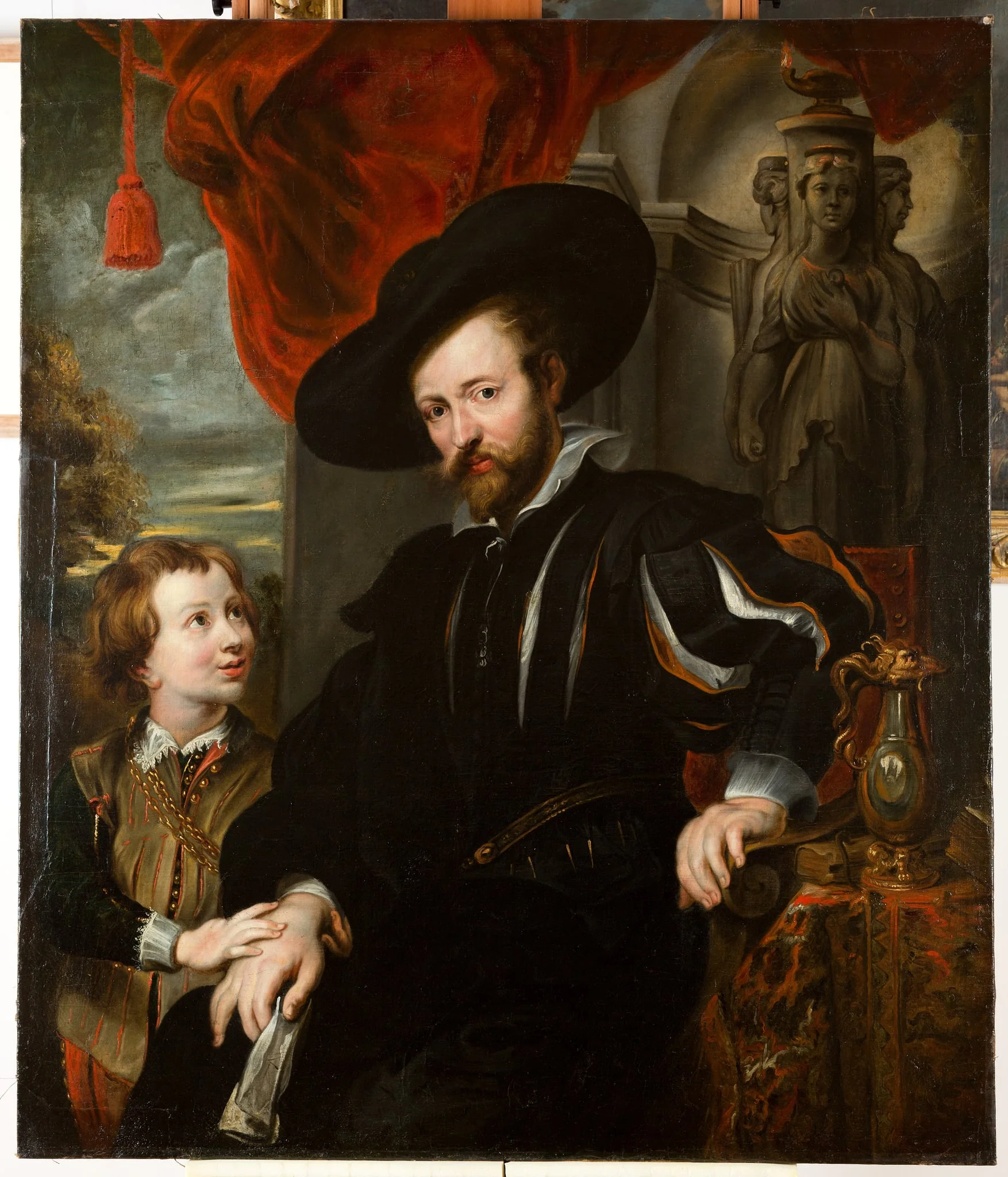 Peter Paul Rubens mit seinem Sohn Albert, by Unknown, 1550