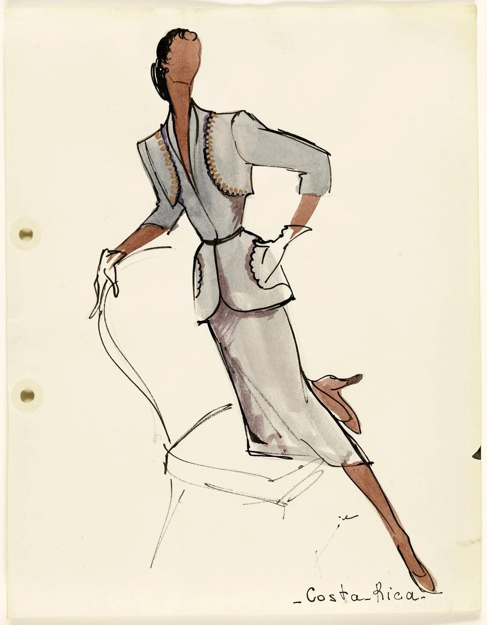 'Costa-Rica', by Carven, 1951