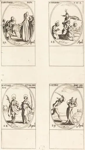 St. Anastasius; St. Theodora; Sts. Vitalis and Valeria; St. Peter Martyr
