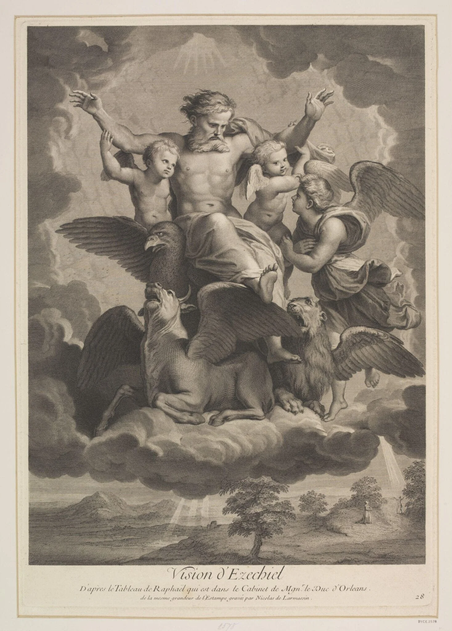 The Vision of Ezekiel, by Nicolas Larmessin, 1750