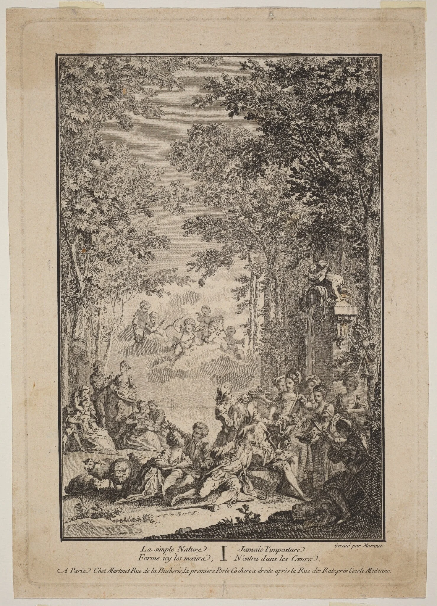 La simple Nature, by Francois-Nicolas Martinet, ink, 1771