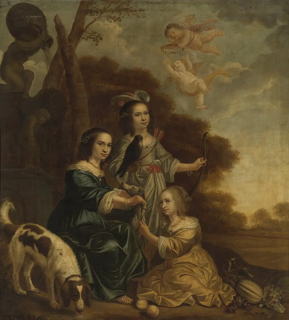 Portrait of Geertruyt, Margriet and Anna Delff, the artist's daughters