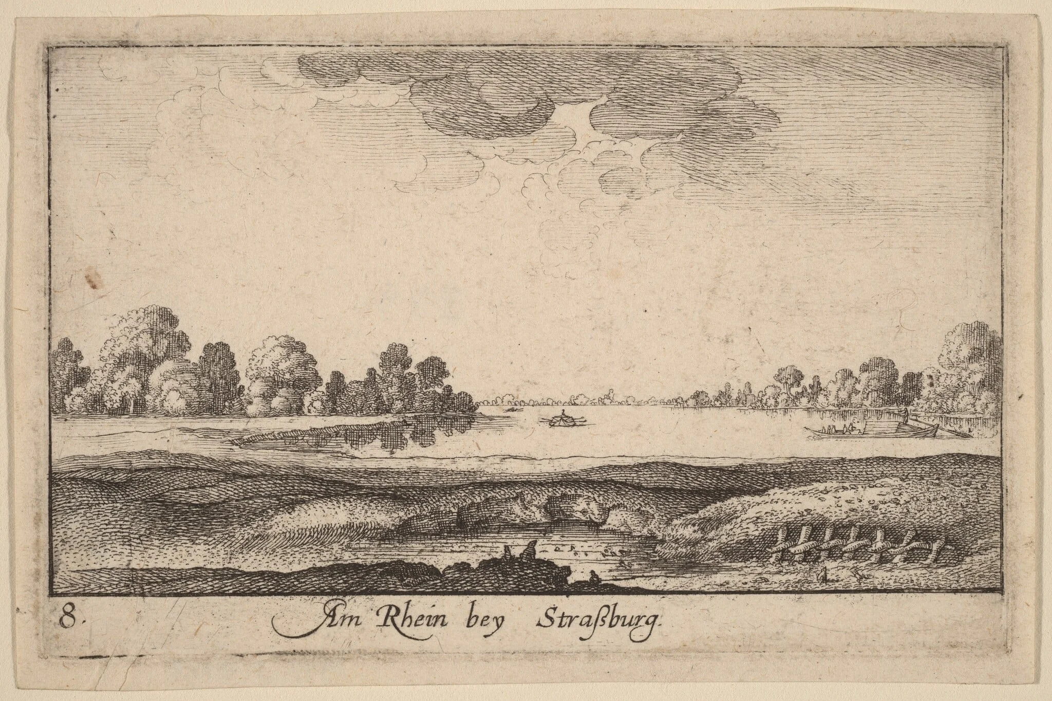 Strasbourg: The Toll House, by Wenceslaus Hollar, ink, 1635