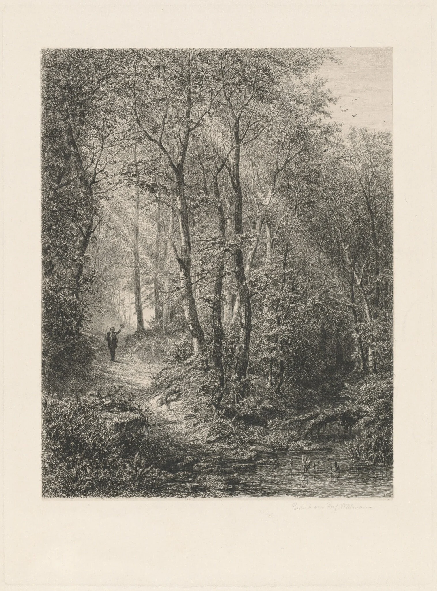 Spring, by Eduard Willmann, ink, 1871