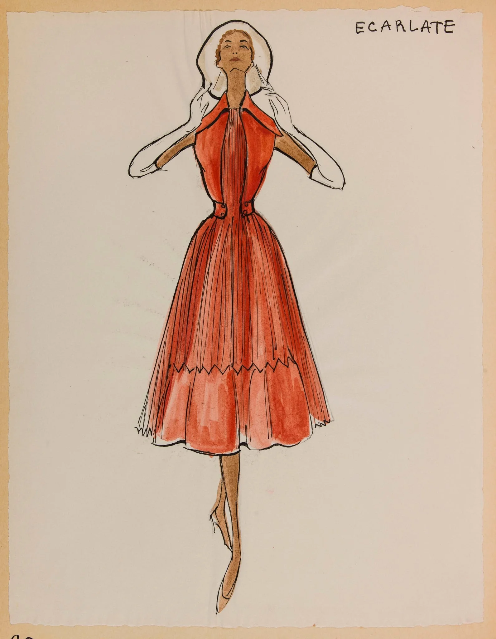 Ecarlate, by Marie-Louise Carven, 1956