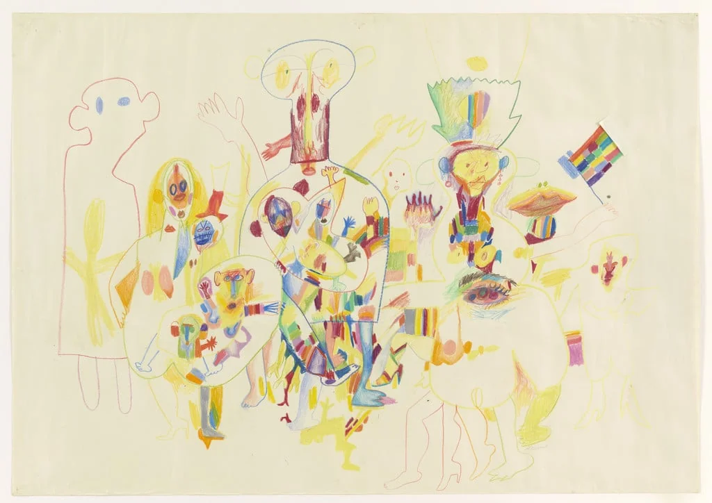 Untitled, by Marisol, crayon, 1960