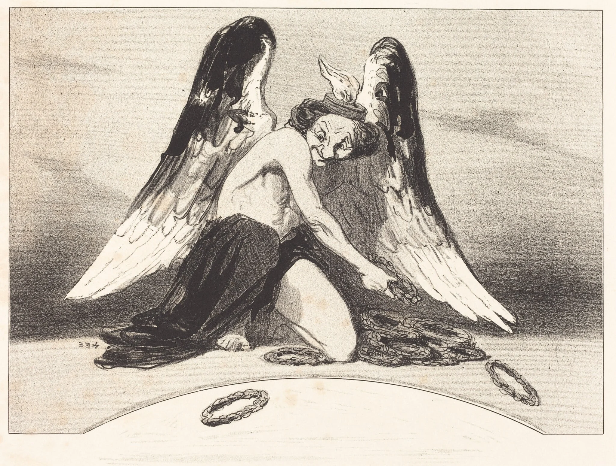 Le Charivari reconnaissant a l'année 1841, by Honoré Daumier, ink, 1841