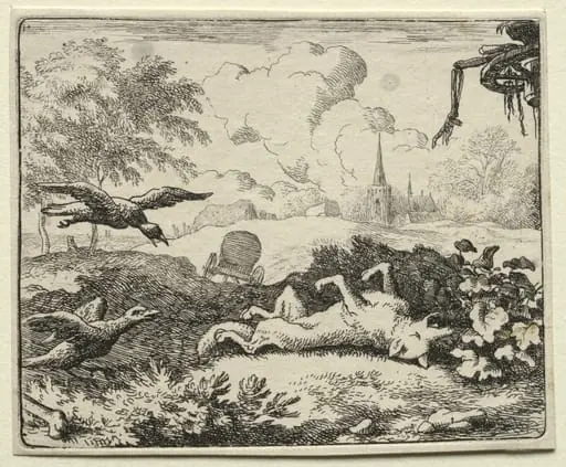 Reynard the Fox:  Reynard Feigns Death