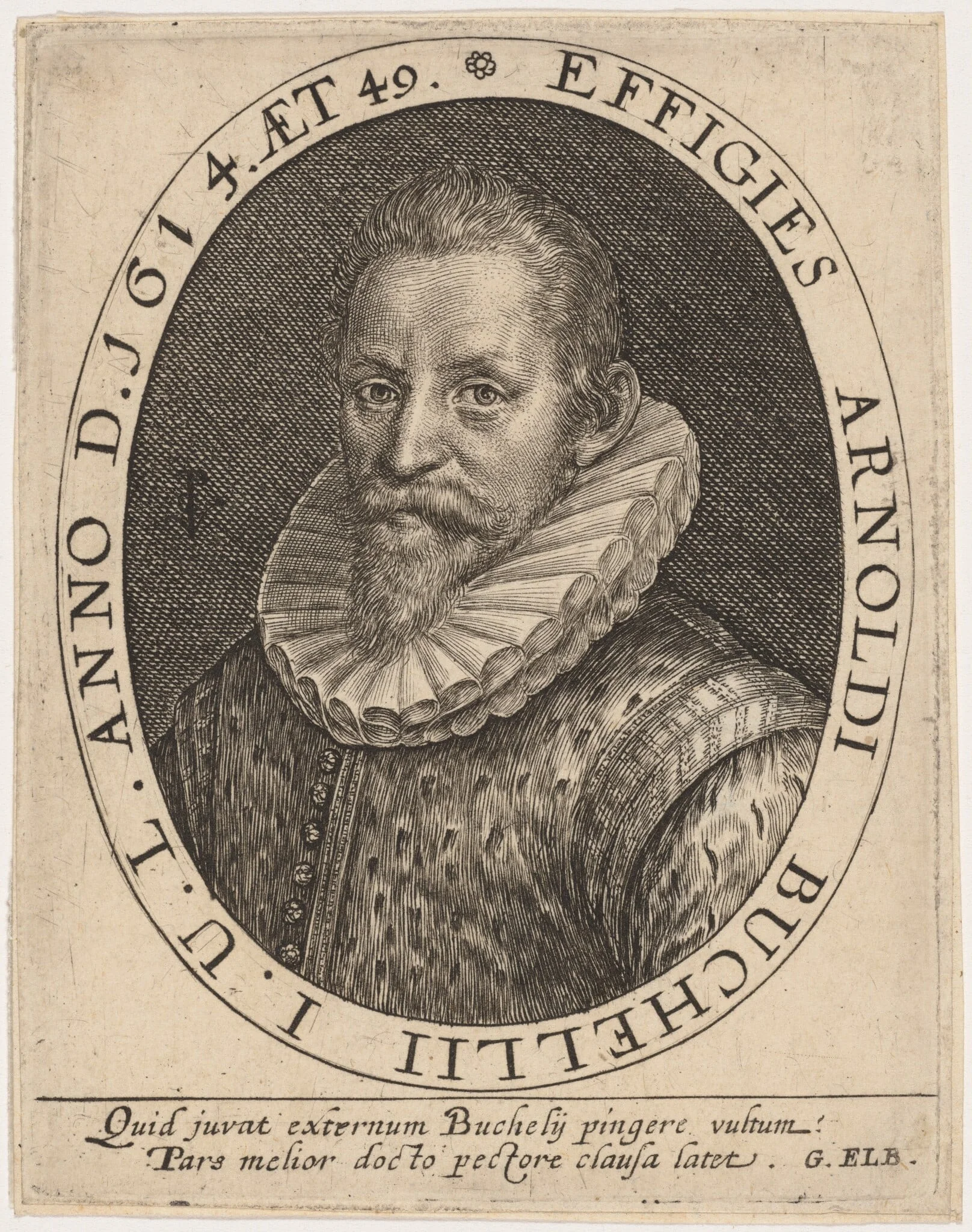 Arnoldus Buchelius, by Crispijn van de Passe I, ink, 1614