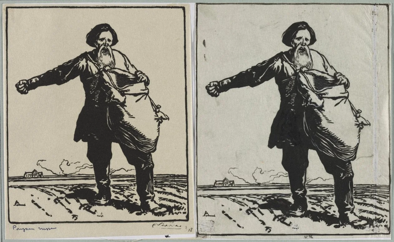 Paysan russe, by Auguste Lepère, 1914