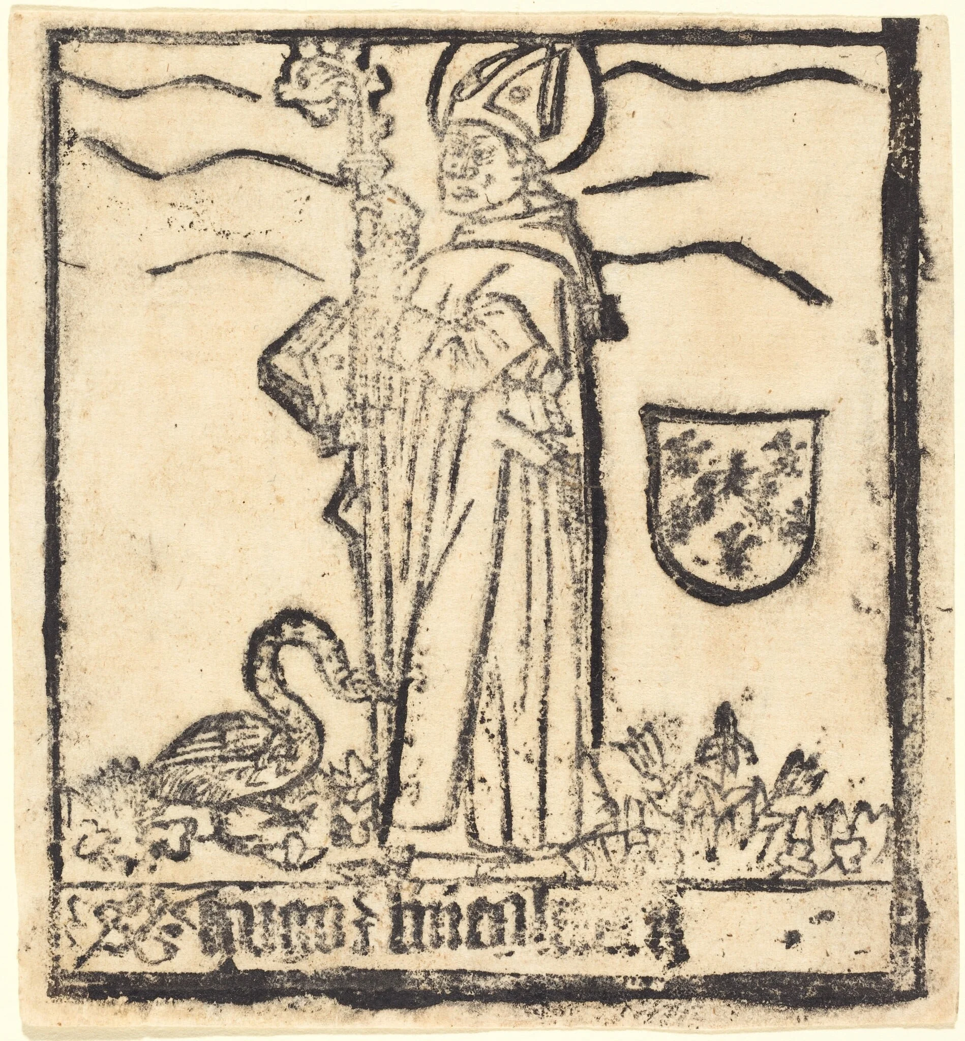 Saint Hugo of Lincoln (or Saint Hugo of Avalon), by German 15th Century, ink, 1470
