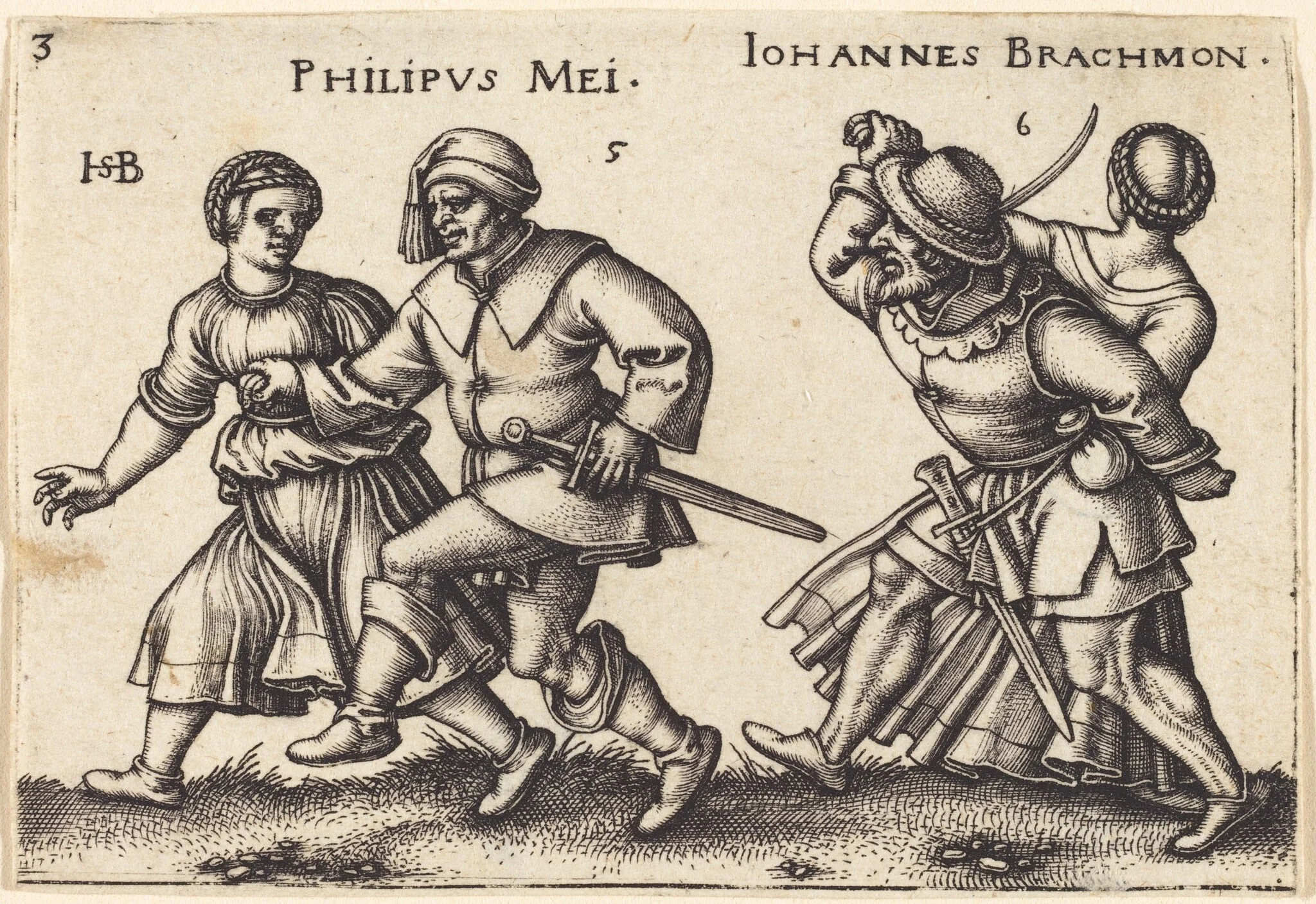 May and June, by Sebald Beham, ink, 1546