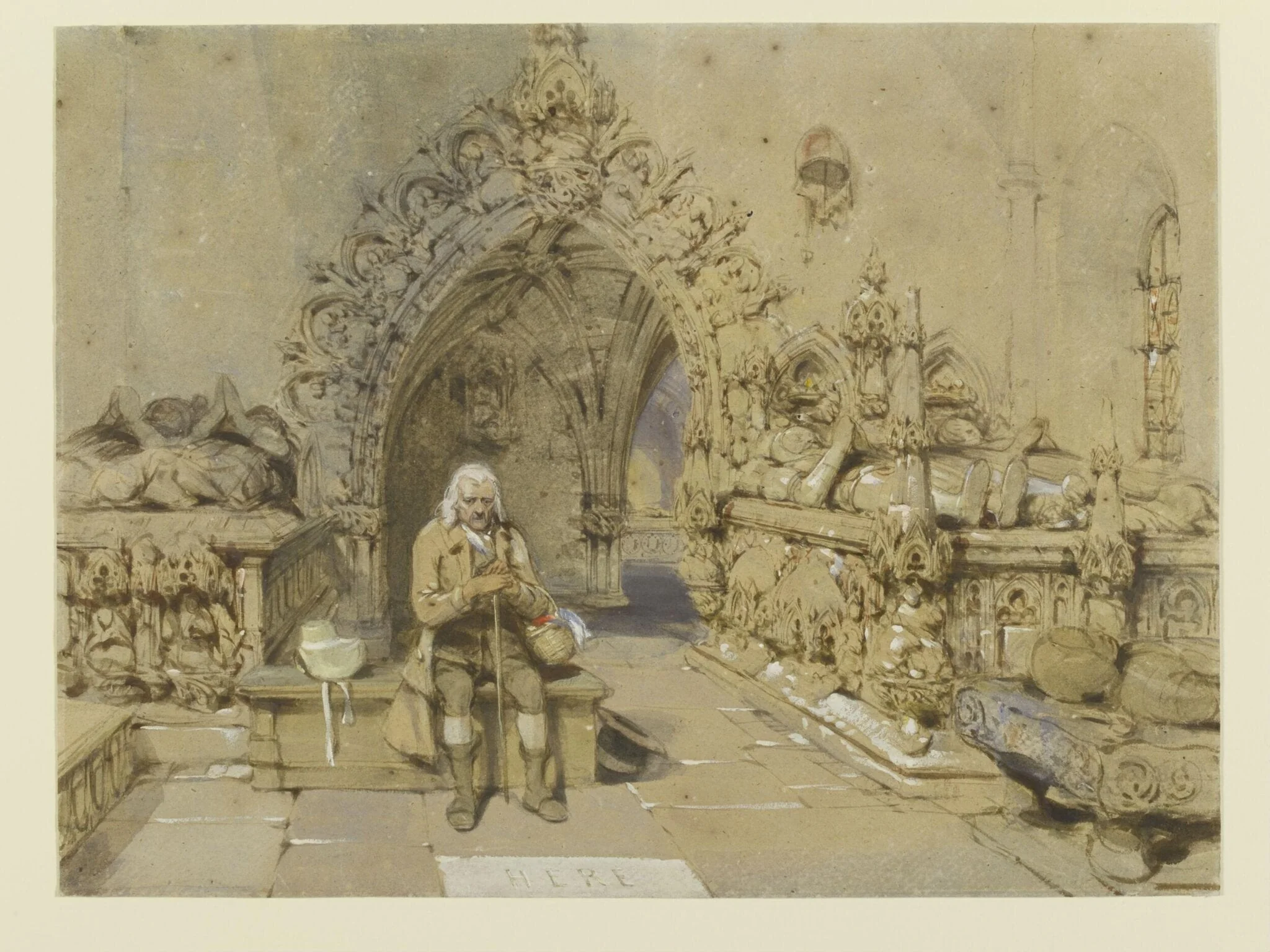 The Grave of little Nell, by George Cattermole, watercolor, 1867