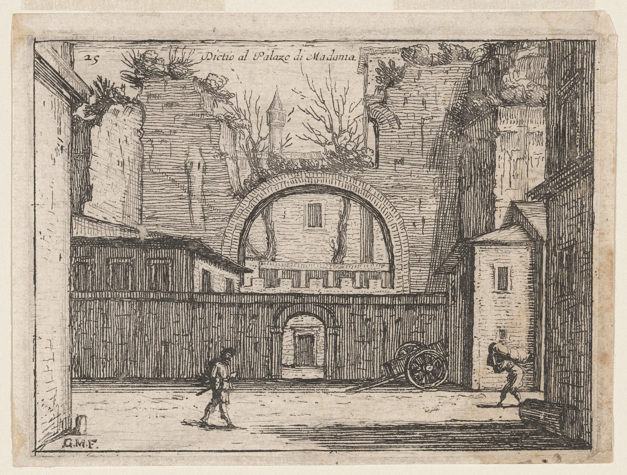 Dictio al Palazo di Madama, by Giovanni Battista Mercati, ink, 1625