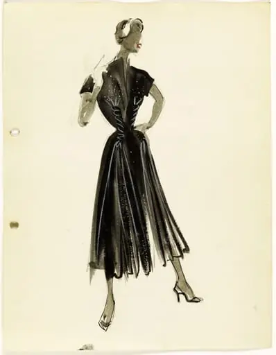 Dessin de collection d'hiver 1951-1952