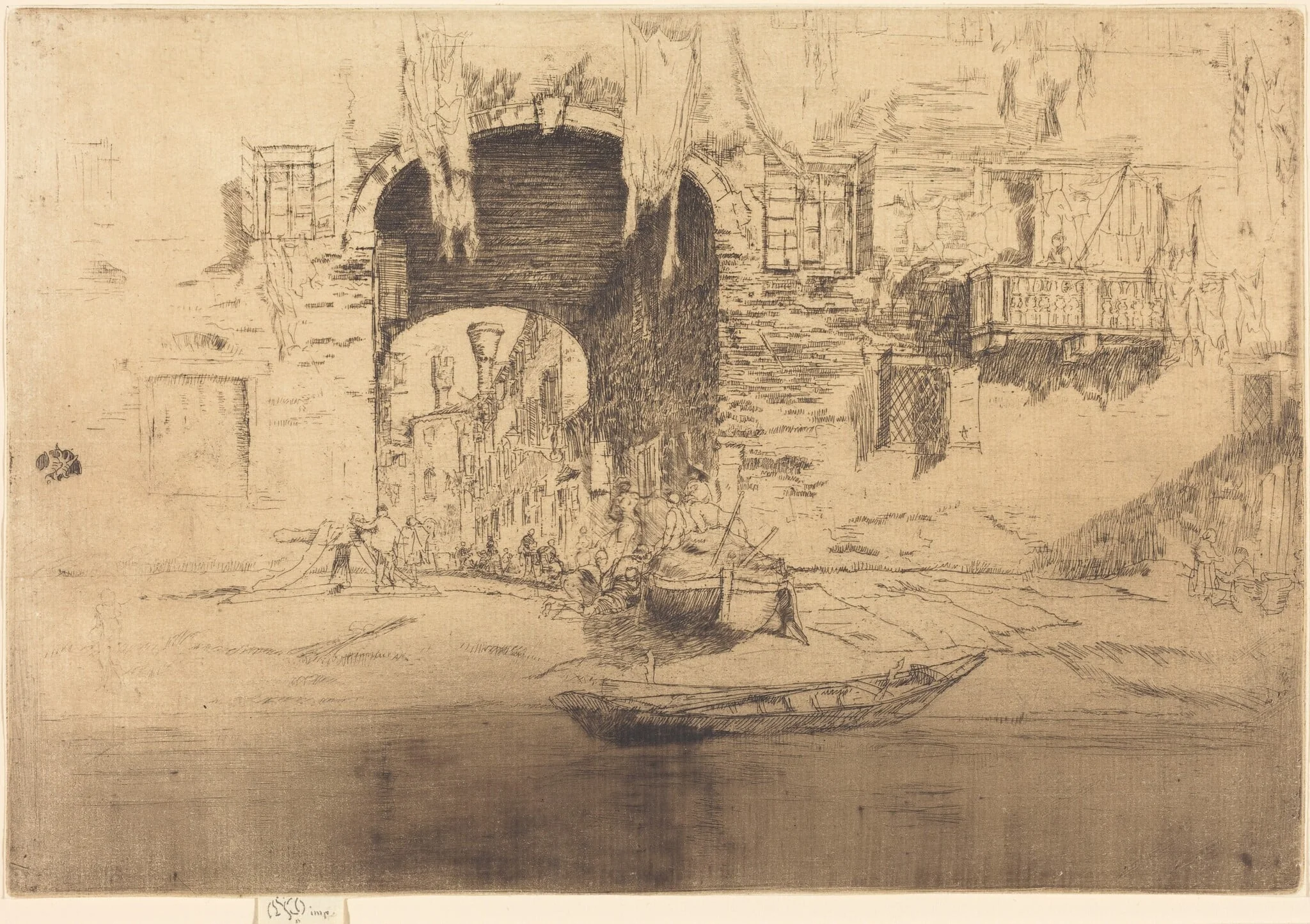 San Biagio, by James McNeill Whistler, ink, 1880