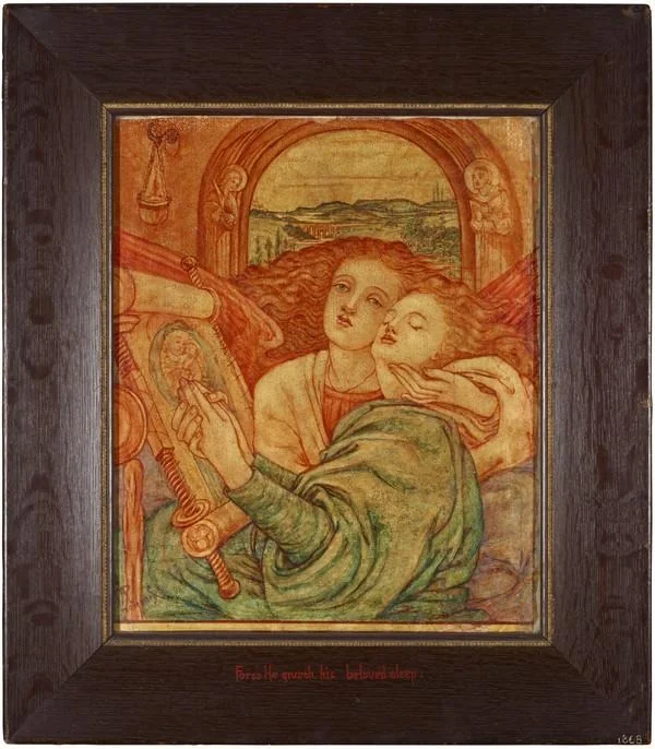 'For So He Giveth His Beloved Sleep'. Fragment of a Mural from the Mortuary Chapel, the Royal Hospital for Sick Children, Edinburgh, by Phoebe Anna Traquair, unspecified, 1894