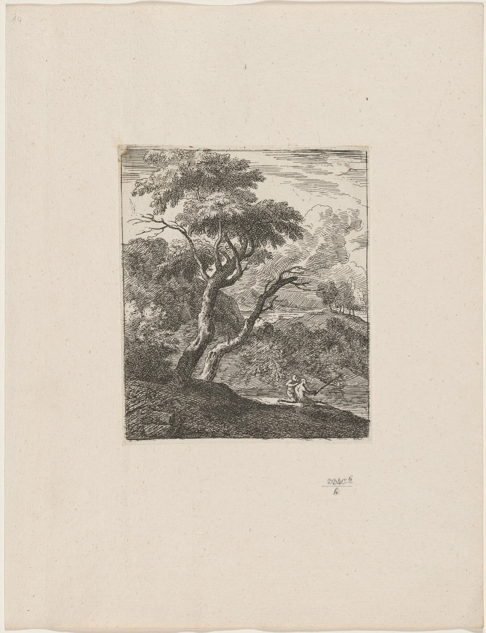 The Two Great Trees, by Joachim Franz Beich, ink, 1712