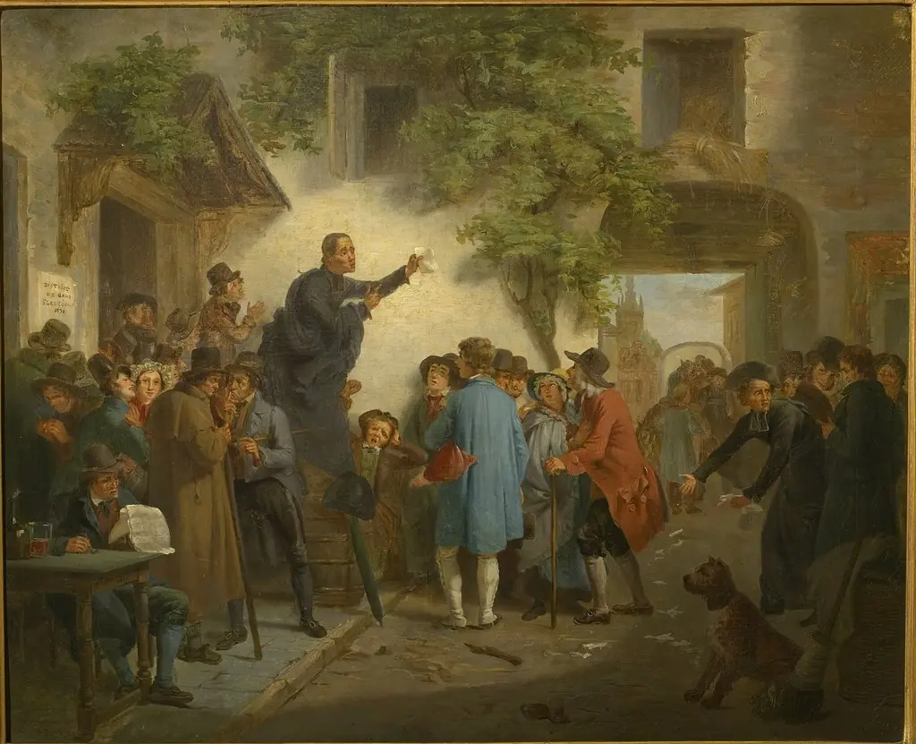 At an inn - Election in Ghent in 1830