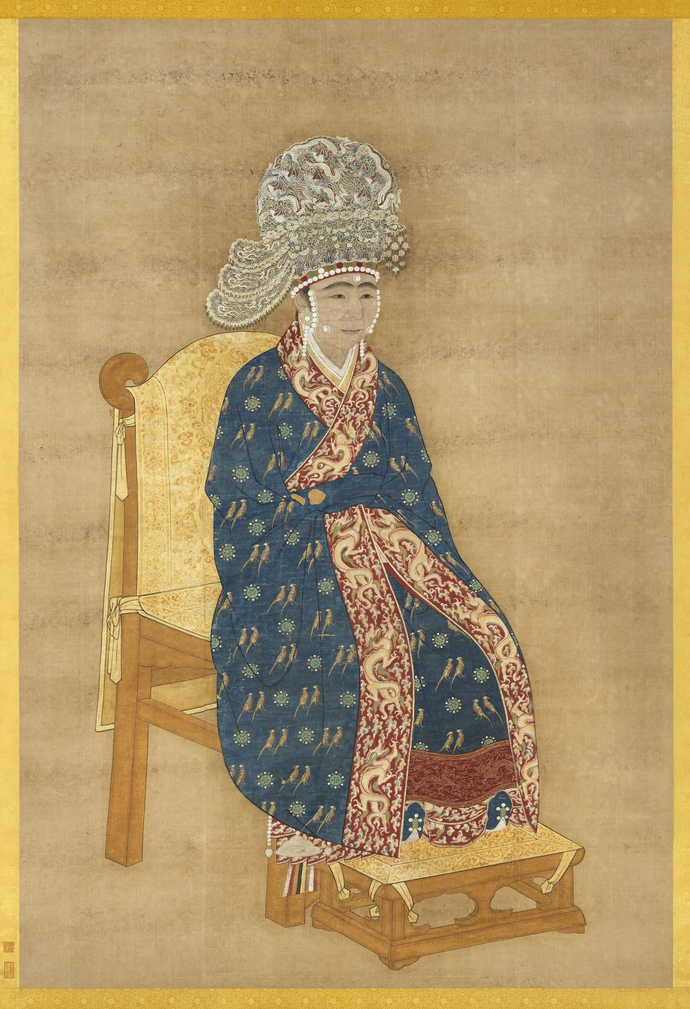 宋英宗后坐像　軸, by Unknown, unspecified