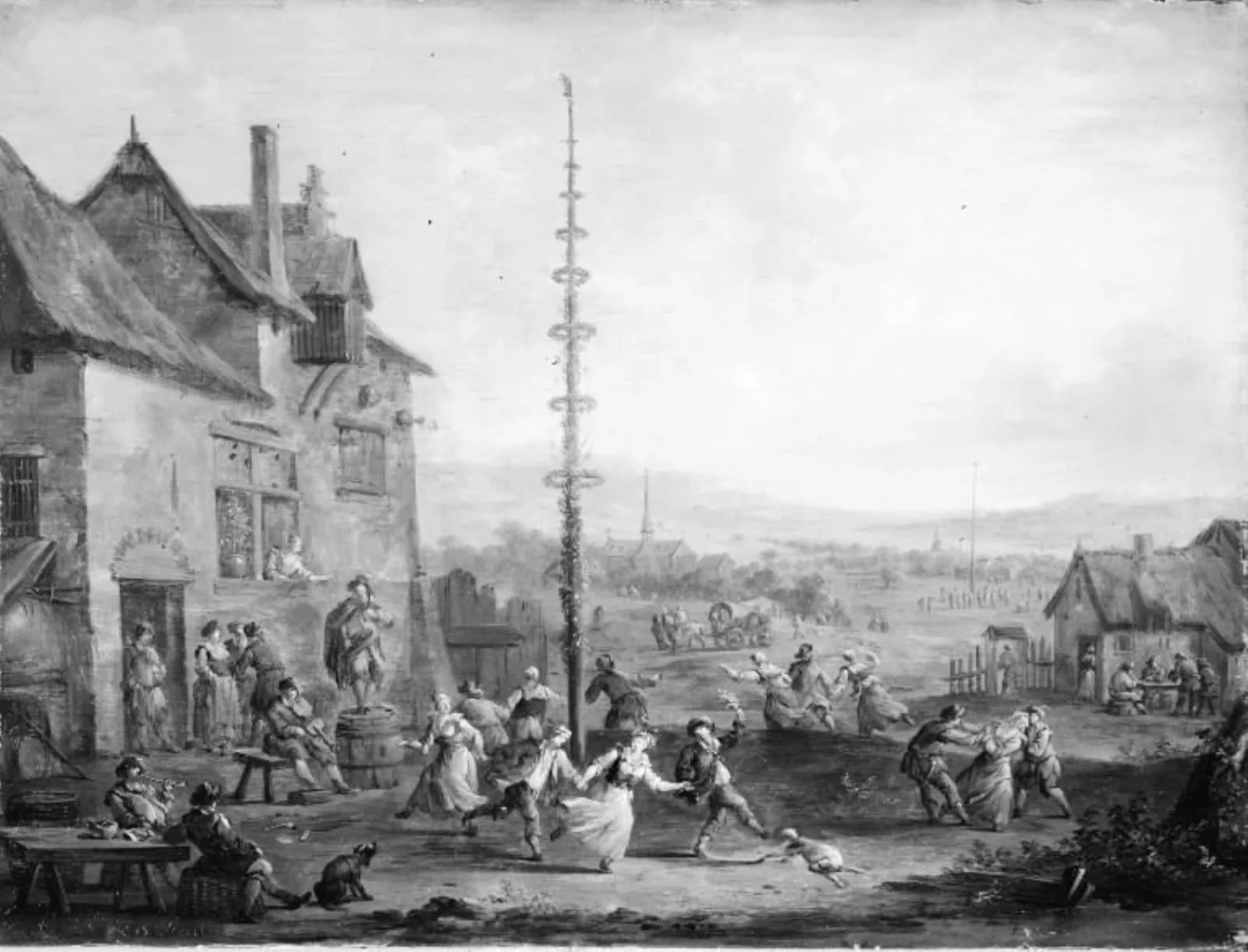 Dancing Round the Maypole, by Unknown, 1750