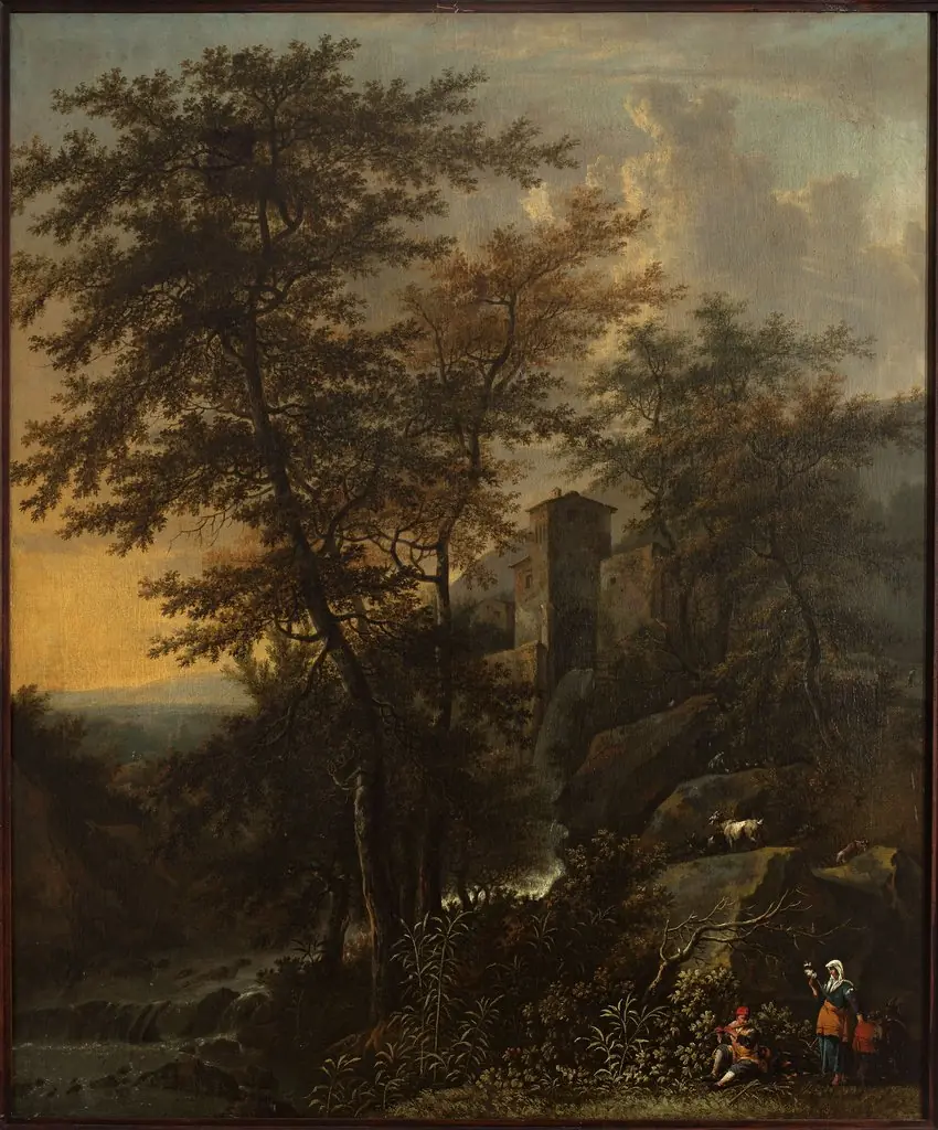 Pastoral landscape with a watermill