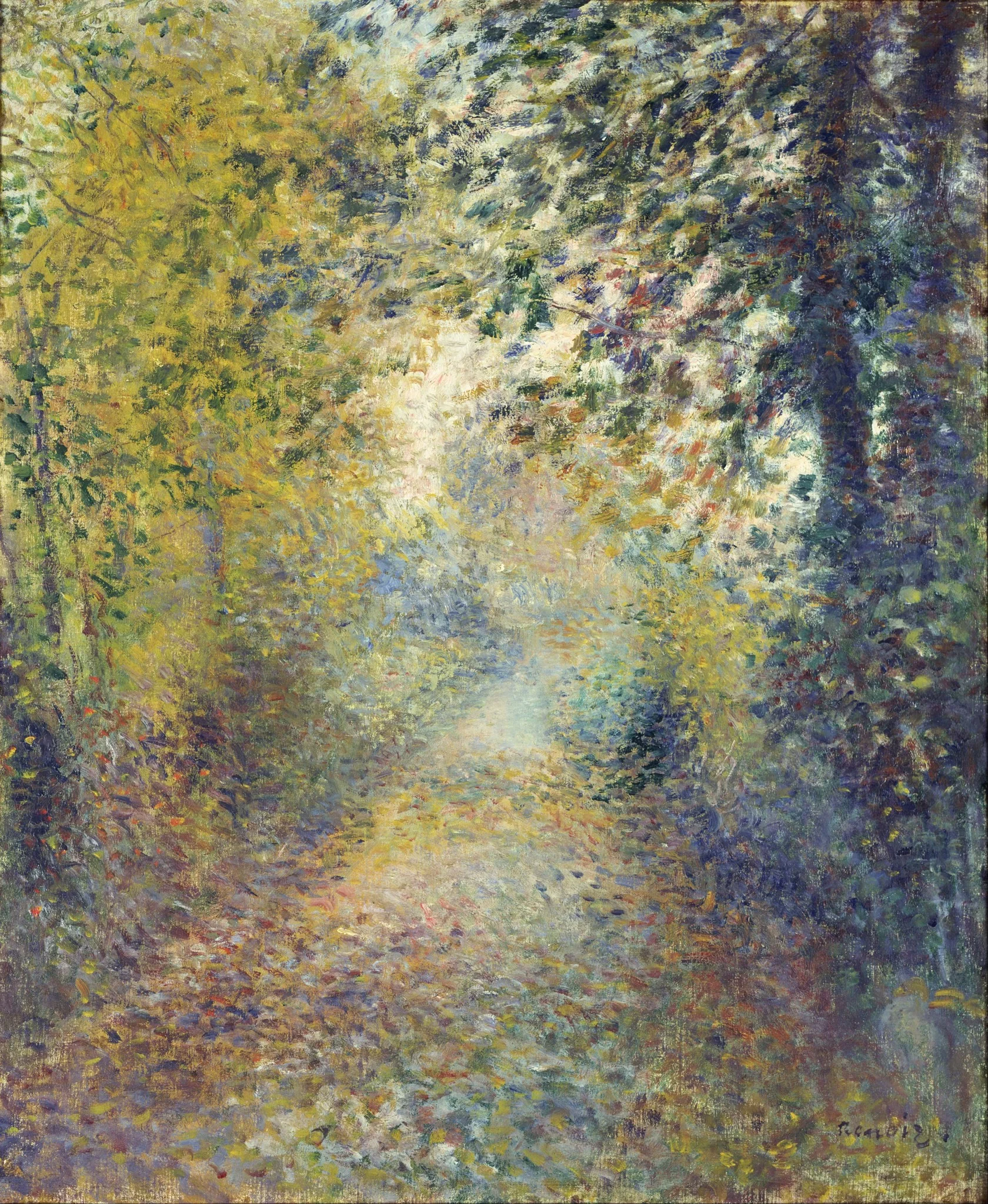 In the Woods, by Auguste Renoir, oil, 1890