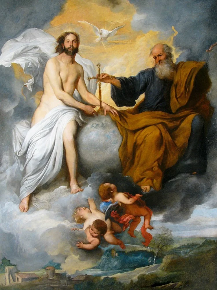 The Holy Trinity, by Pietro Novelli, oil, 1740
