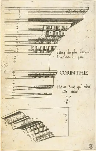 Entablature from the Church of Saint Bibiana, Rome