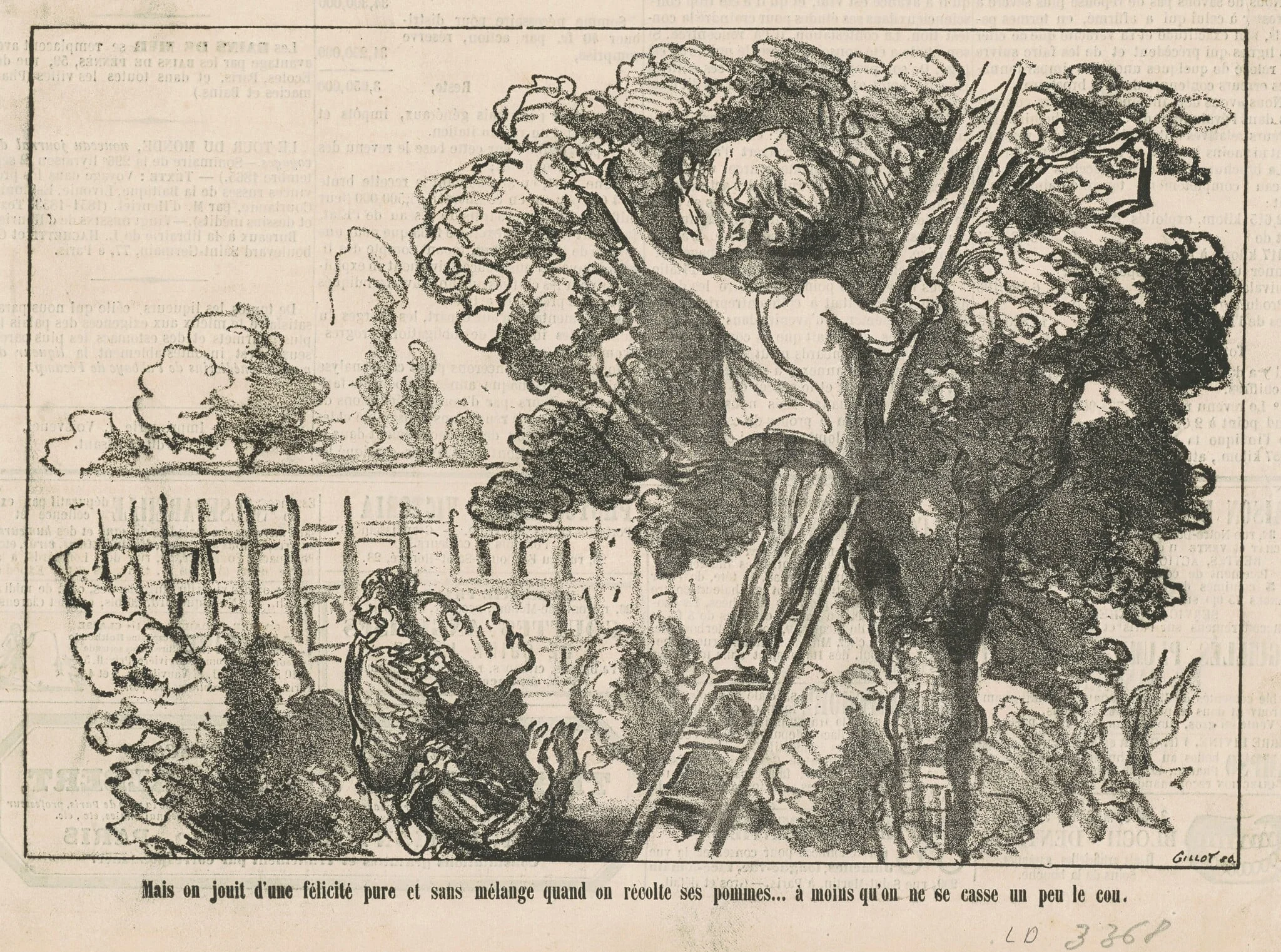 Mais on jouit d'une félicité pure, by Honoré Daumier, ink, 1865