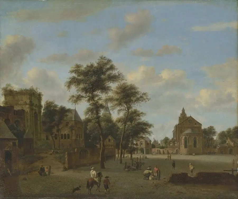A Square with Four Cologne Churches