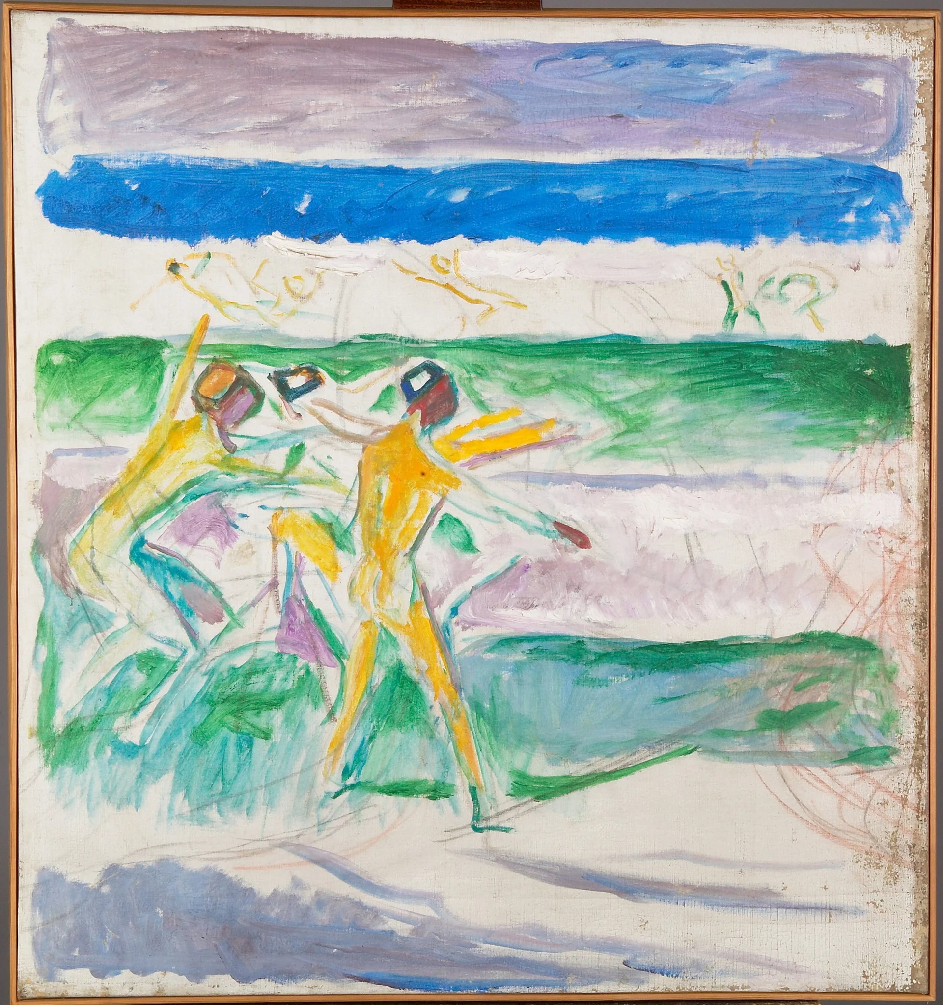 Bathers, by Edvard Munch, oil, 1908