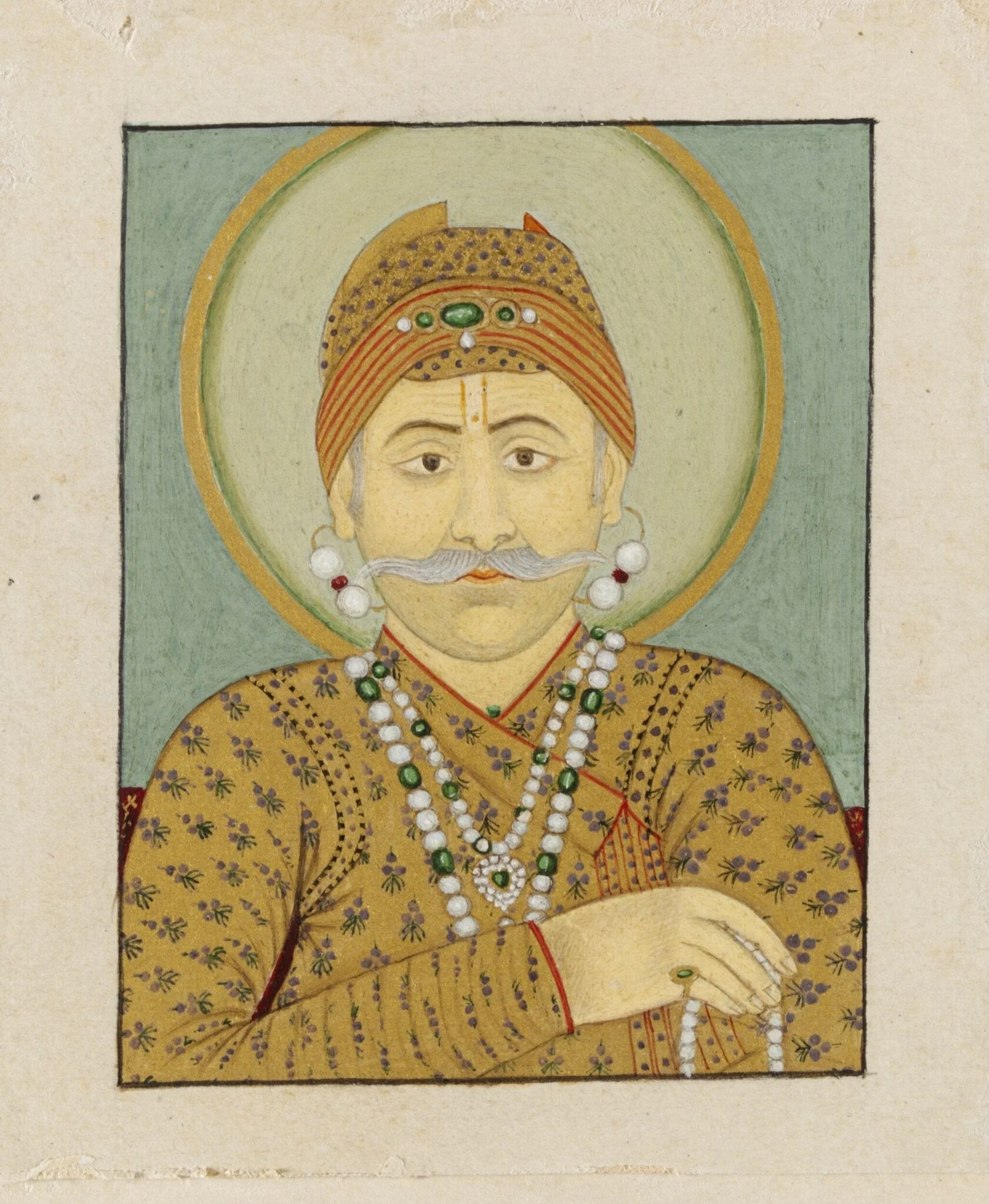 Emperor Akbar, by Unknown, paint, 1890