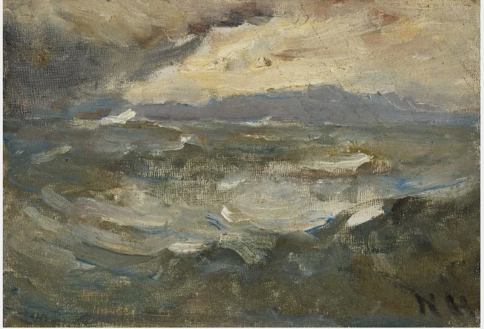 Storm Cloud over the Sea, by Nathaniel Hone the Younger, oil, 1881
