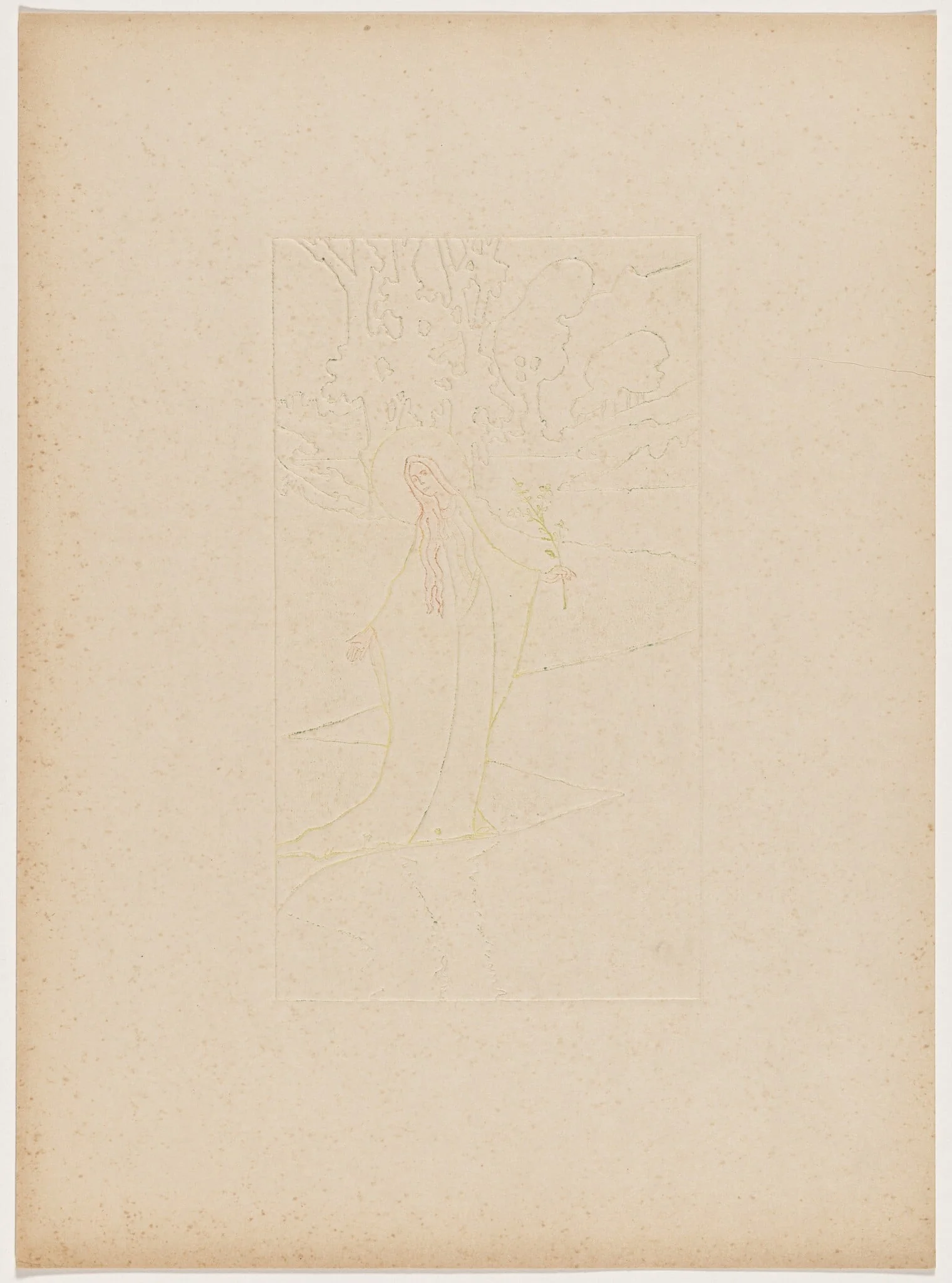 Léger relief pour une reliure (Light Relief for a Binding), by Maurice Dumont, paint, 1895