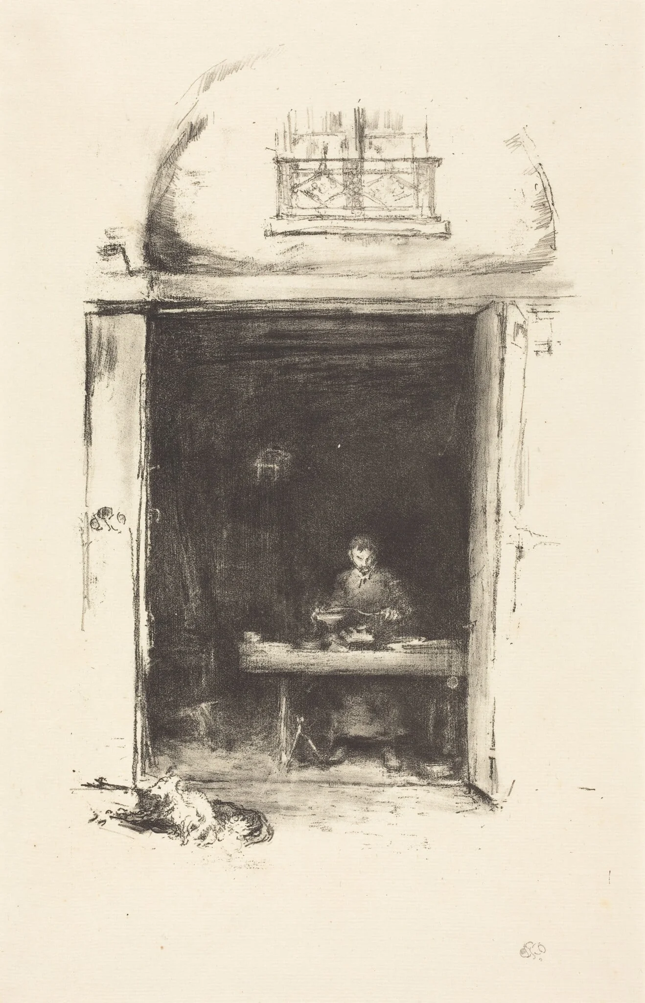 The Smith, Passage du Dragon, by James McNeill Whistler, ink, 1894