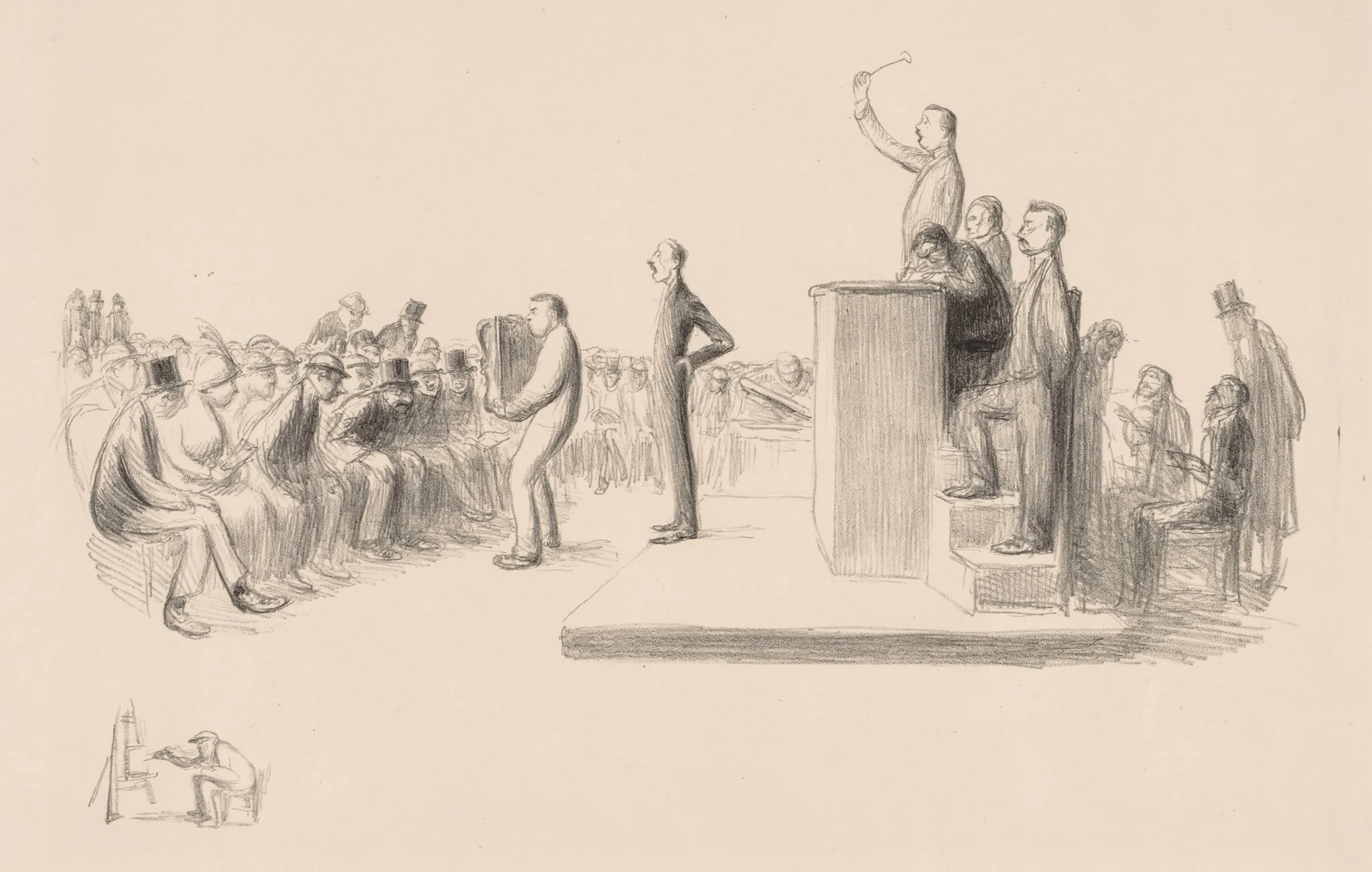 The Rouart Sale, by Jean Veber, 1912