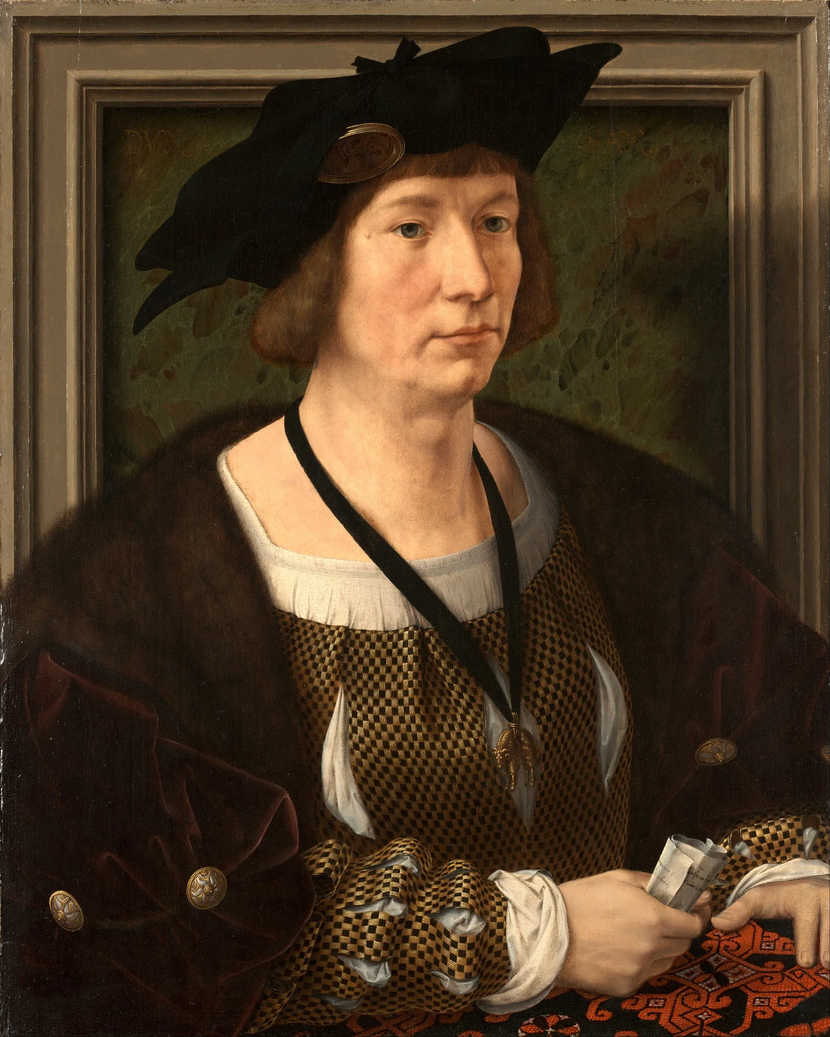 Portrait of Hendrik III, Count of Nassau-Breda, by Jan Gossaert, oil, 1510