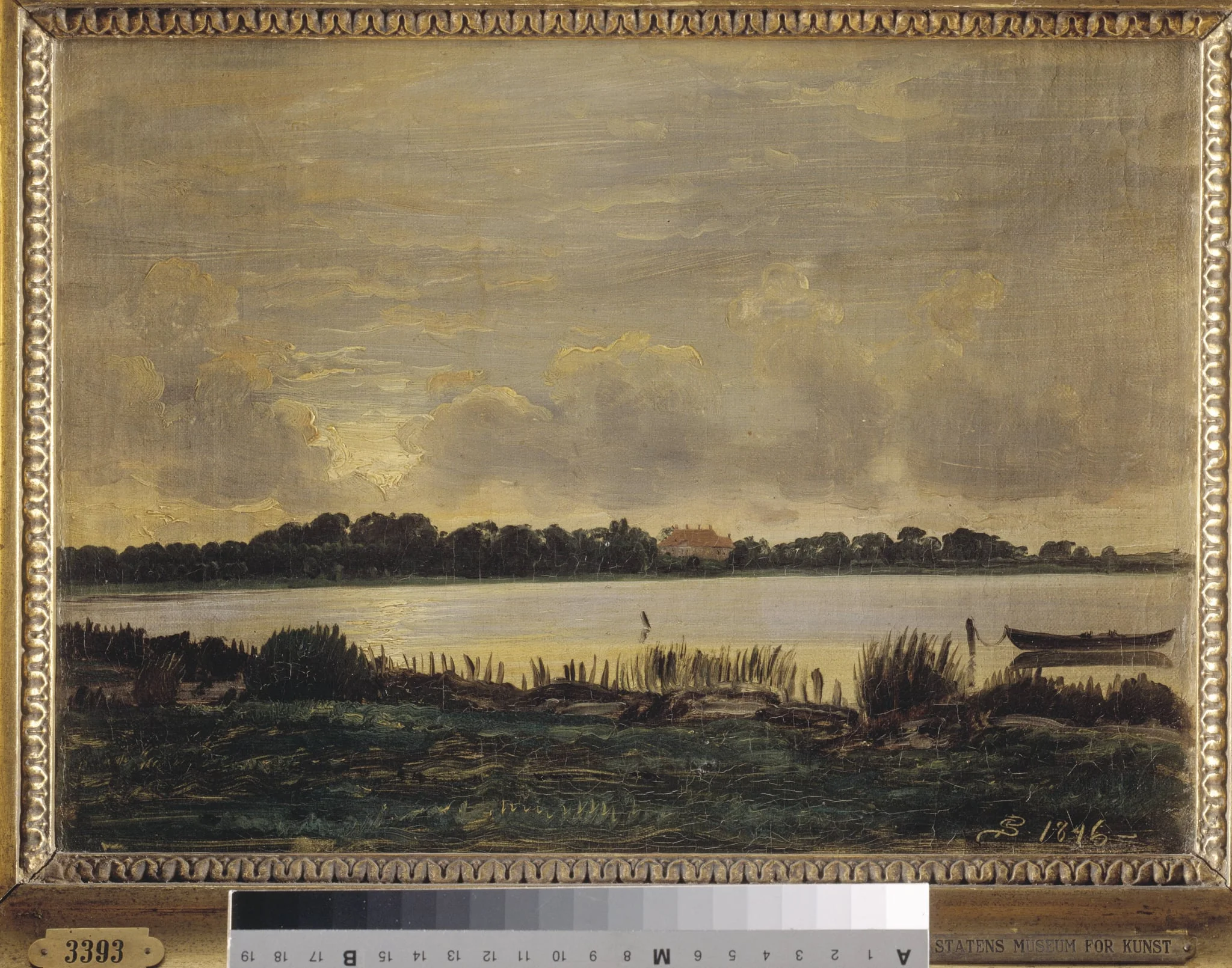 View Across Præstø Fiord towards the manor of Nysø, by Unknown, 1846