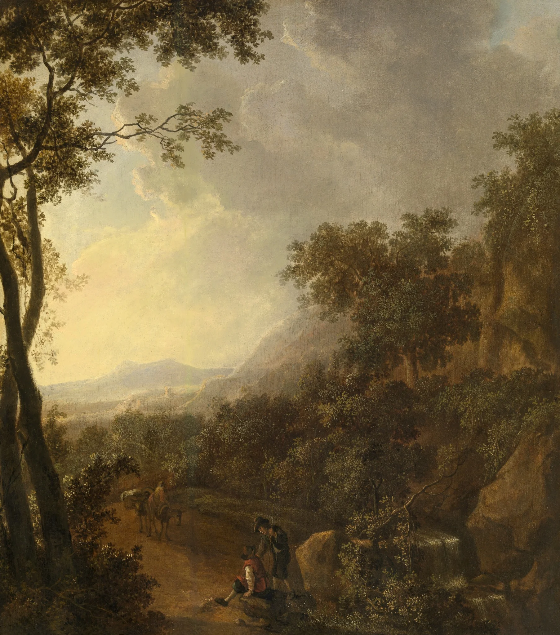 Italiaans landschap, by Willem de Heusch, oil, 1668