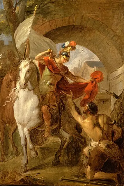 Saint Martin Sharing his Coat with a Beggar