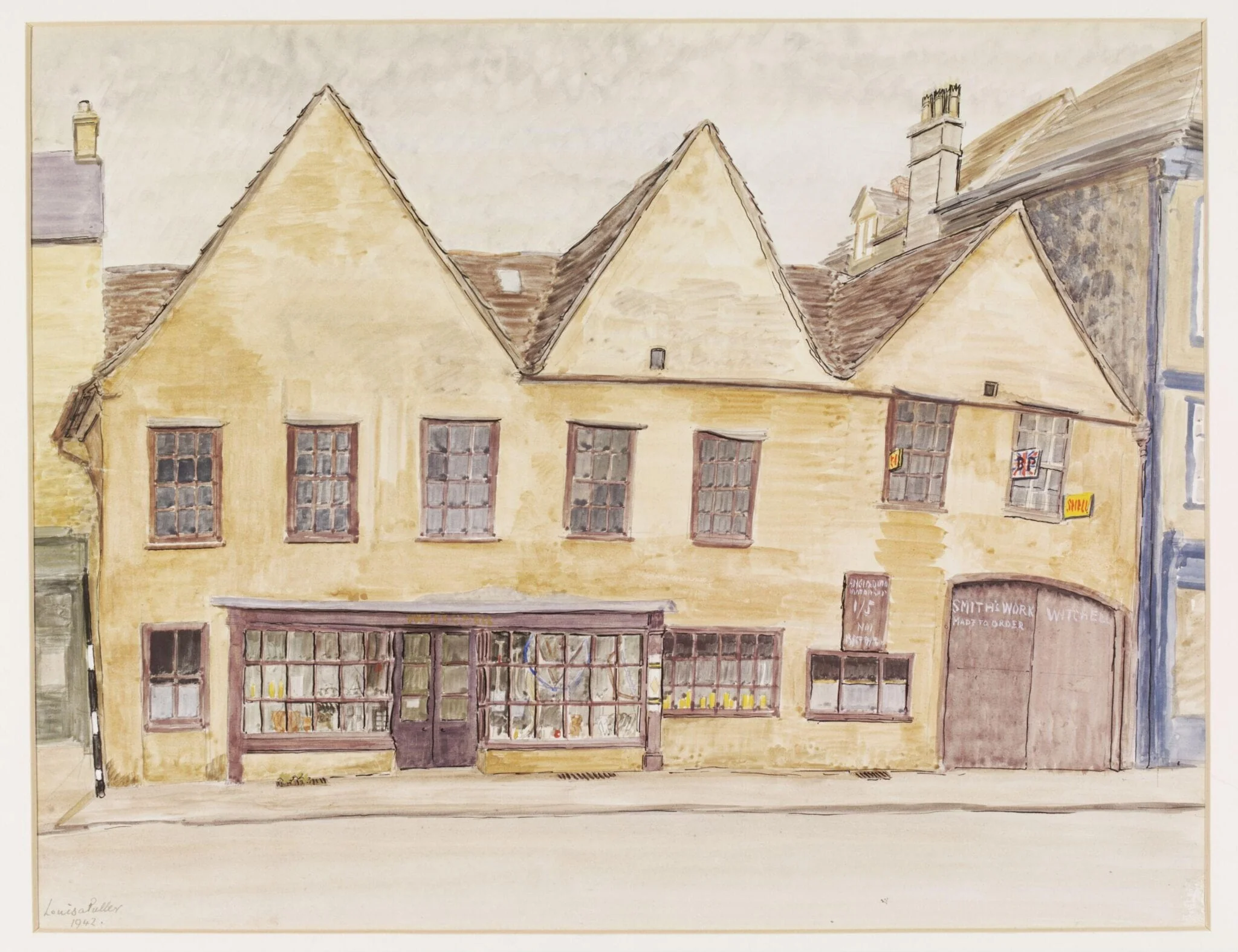 Ironmonger's Shop, Tetbury, by Puller, watercolor, 1942