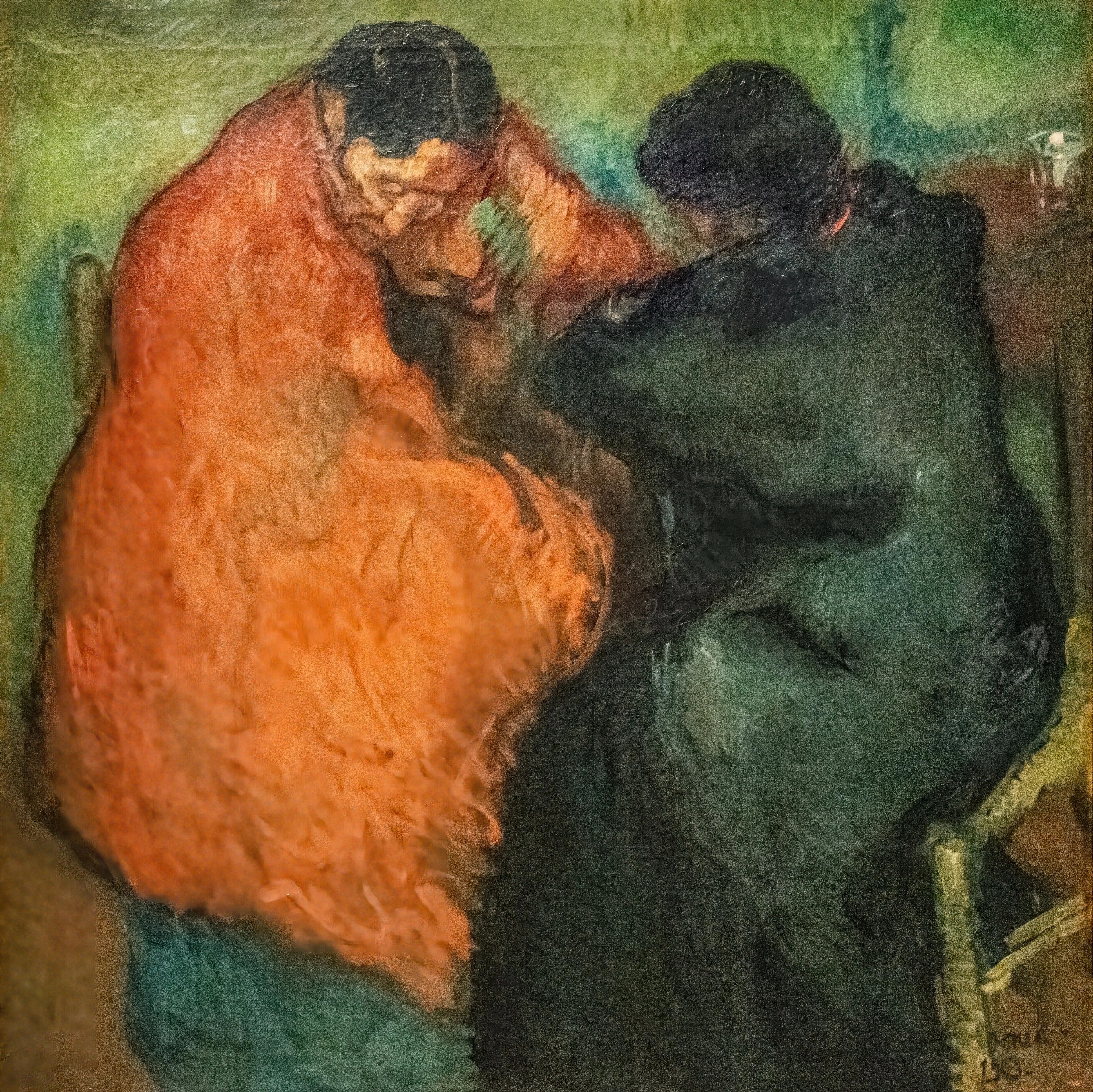 Two Gypsy Women, by Isidre Nonell, oil, 1903