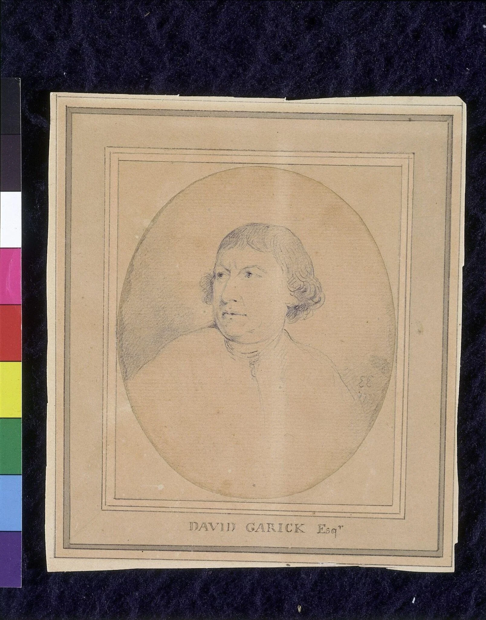 David Garrick, Actor (1716-1779).  Head., by Edward Edwards, 1777