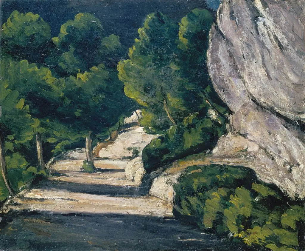 Road with Trees in Rocky Mountains