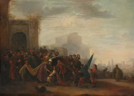 Saul Welcoming David after his Victory over Goliath