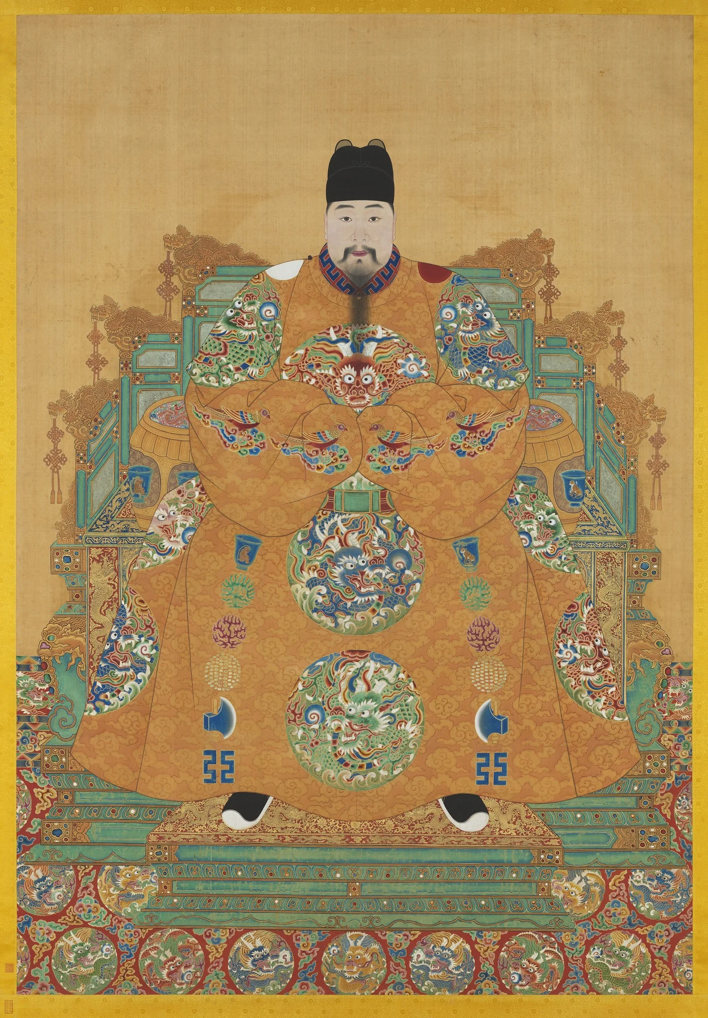 明興獻王坐像　軸, by Unknown, unspecified