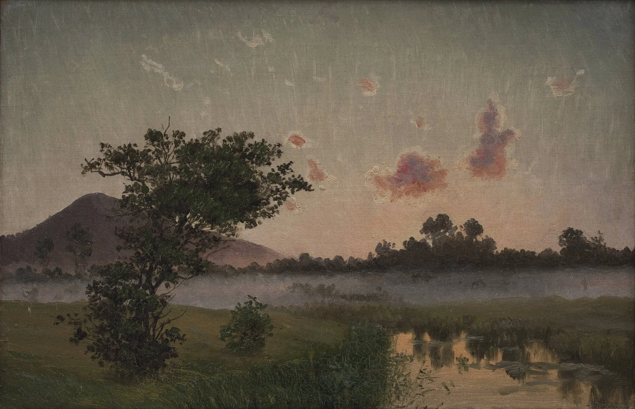 A Summer's Evening near Ry, by Unknown artist, 1873