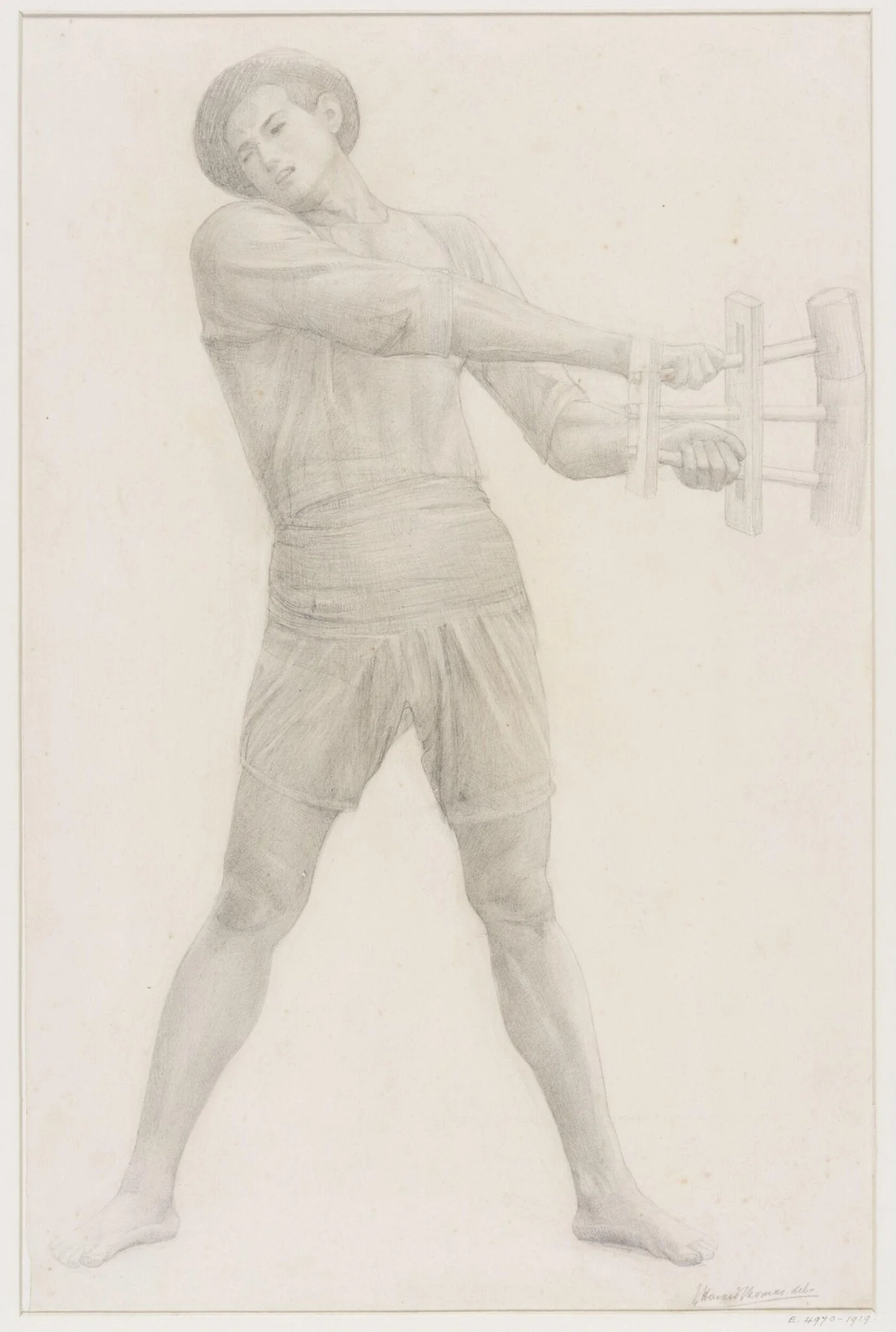 Study of a youth, by J Havard Thomas, 1854