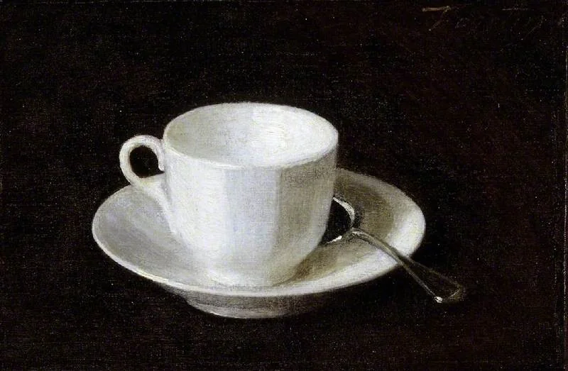 White cup and saucer